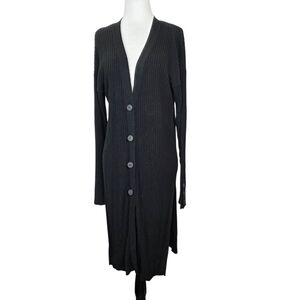 Line Knit  cotton and modal midlength Cardigan